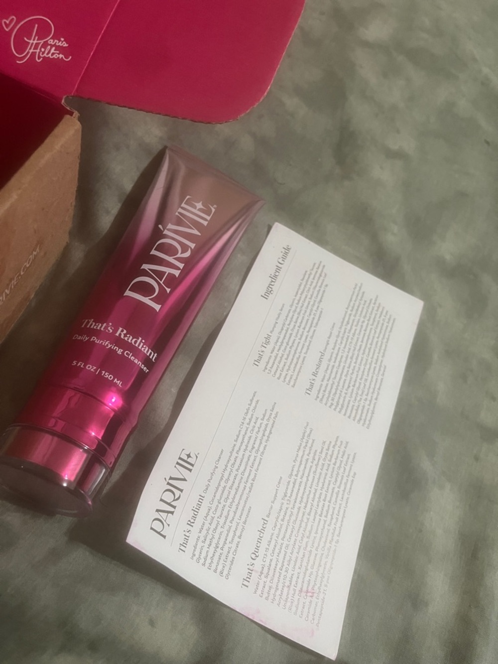 Parivie Paris Hilton NEW Radiant Daily Purifying Clean ser Skincare 5FL OZ 150ML - Picture 3 of 8